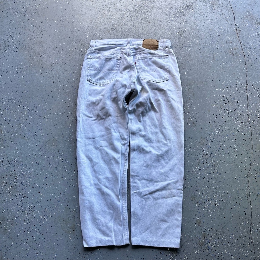 VTG 80s Levi's 501 Jeans Made In USA Faded White 30x29 Button Fly